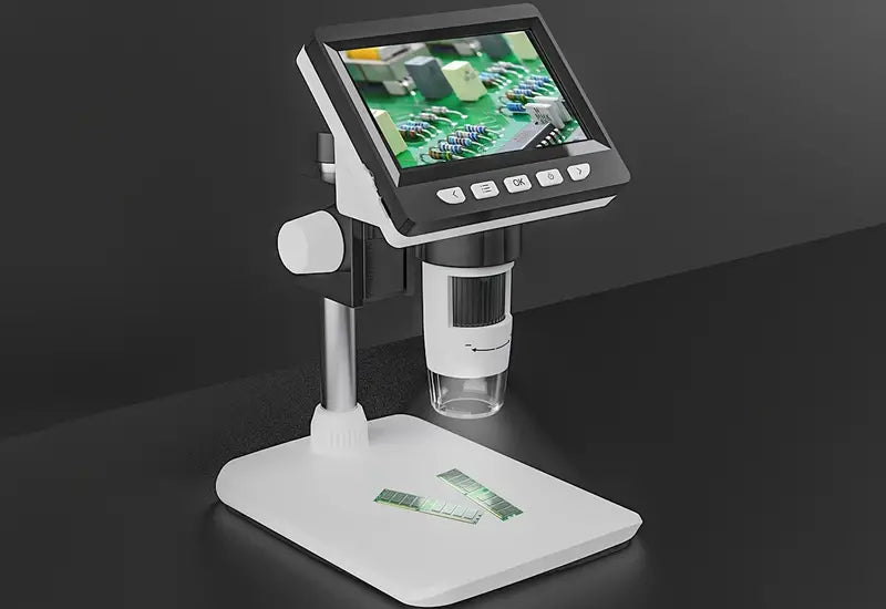 Mini Digital Microscope with 8 LEDs, 1080P HD, and 1000x Magnification