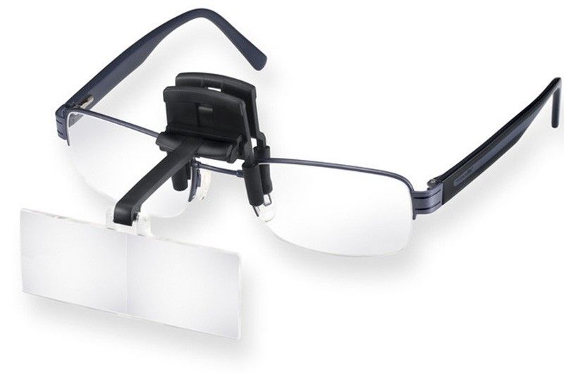 2X Glasses Style Magnifier Magnifying Glass with Clip for Low Vision Aids