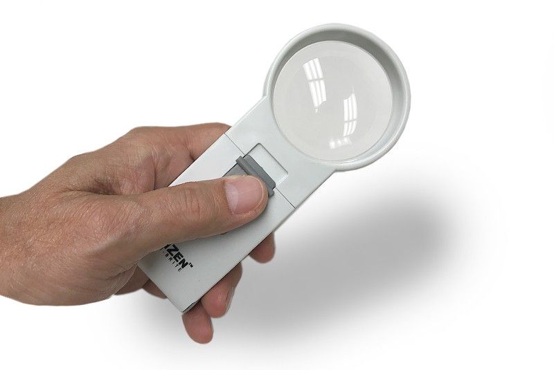 Real Glass Handheld Magnifying Glass with Light for Reading Small